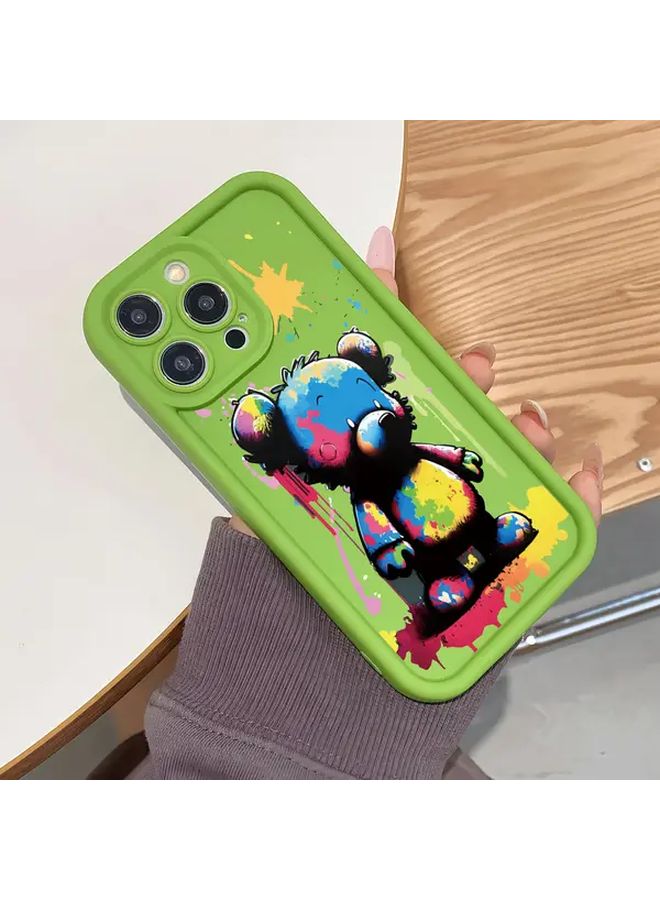 Green iPhone 15 Plus Case Premium Corundum Drop Protection - Image 2